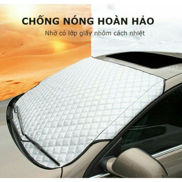 Tấm chắn nắng chống nóng kính lái ô tô 3 lớp dày dặn