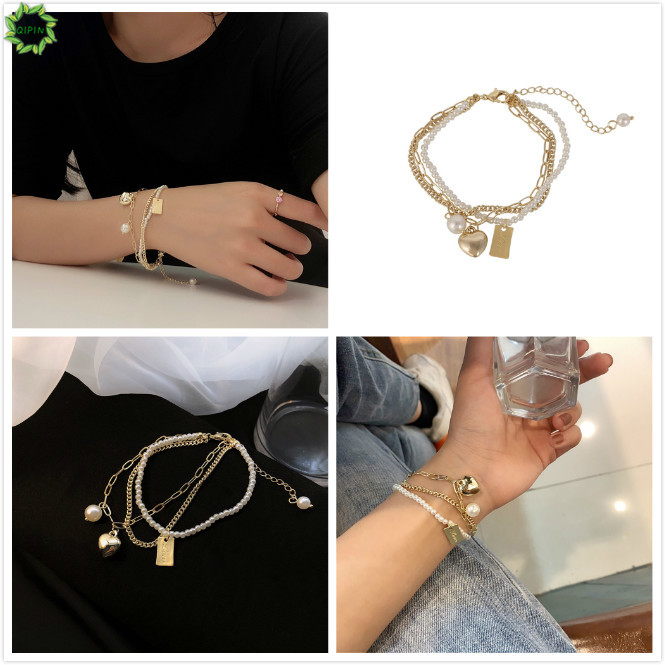 Vòng Tay Ngọc Trai 3 Lớp Thiết Kế Đơn Giản Thanh Lịch