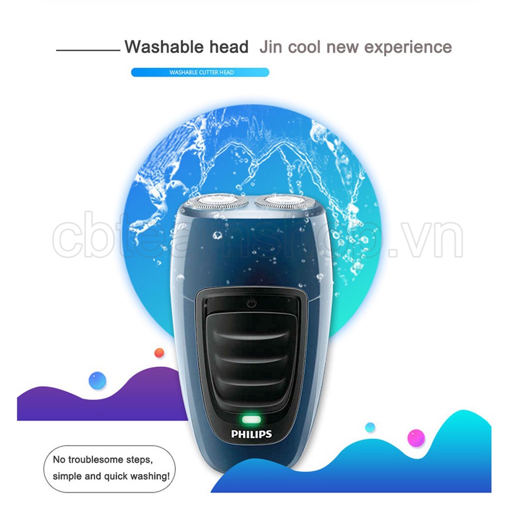 🔥BÁN HOT🔥 Philips PQ190 Máy Cạo Râu Chạy Bằng Pin Có Thể Sạc Lại Tiện Dụng Cho Nam