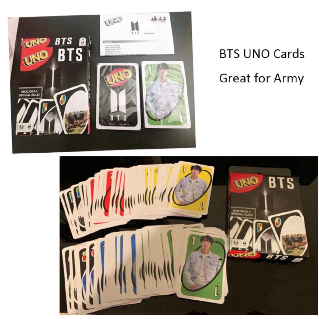 Trò chơi KPOP BTS UNO Bộ bài Uno loại giấy cứng Loại Xịn Playing cards board game