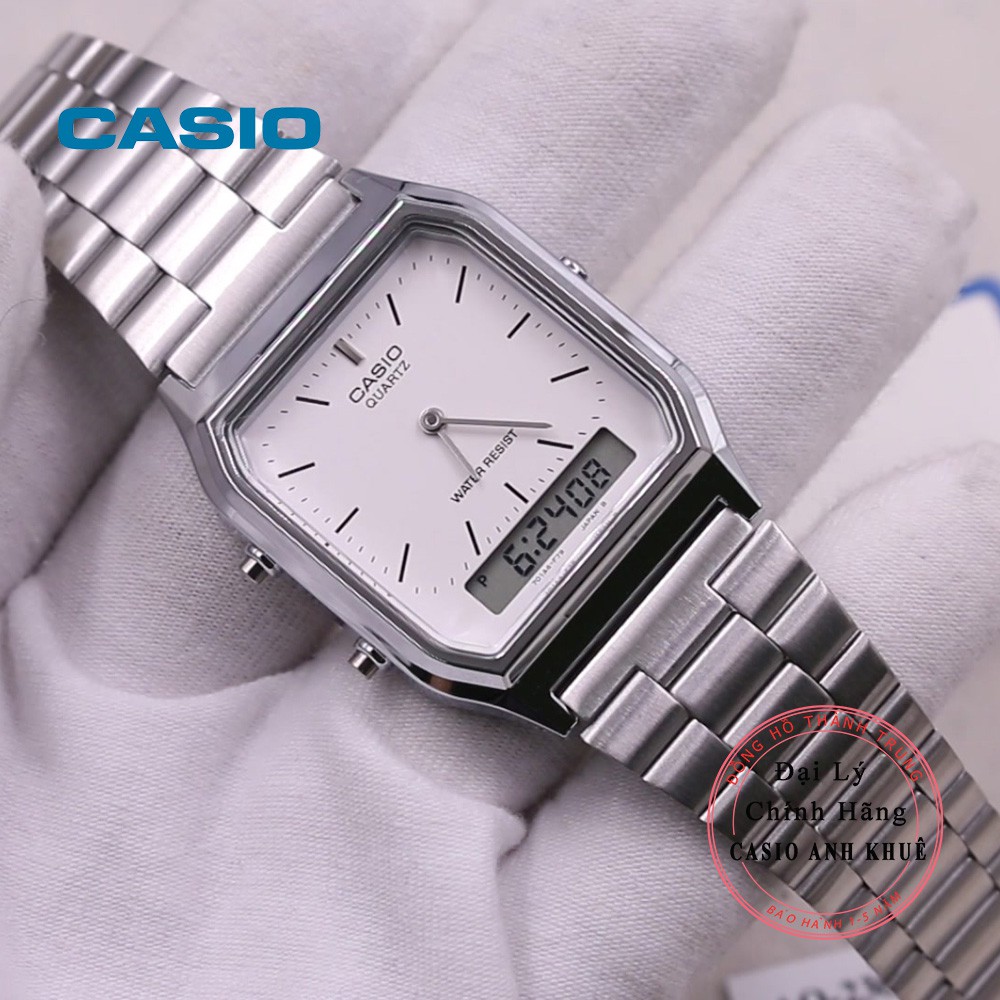 Đồng hồ Unisex Casio Vintage AQ-230A-7DHDF dây kim loại