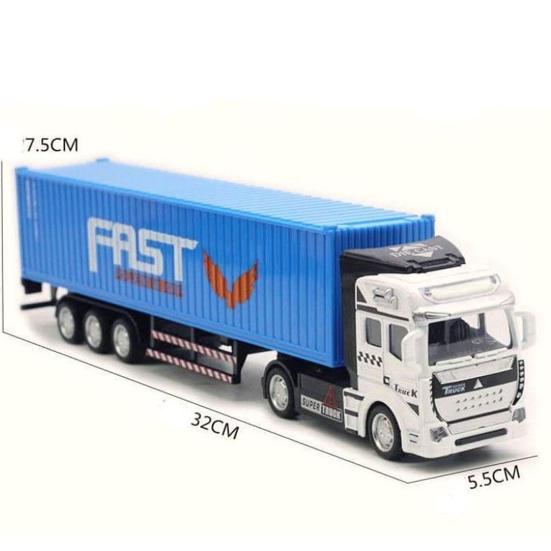 MÔ HÌNH XE CONTAINER KIM LOẠI TỈ LỆ 1:55