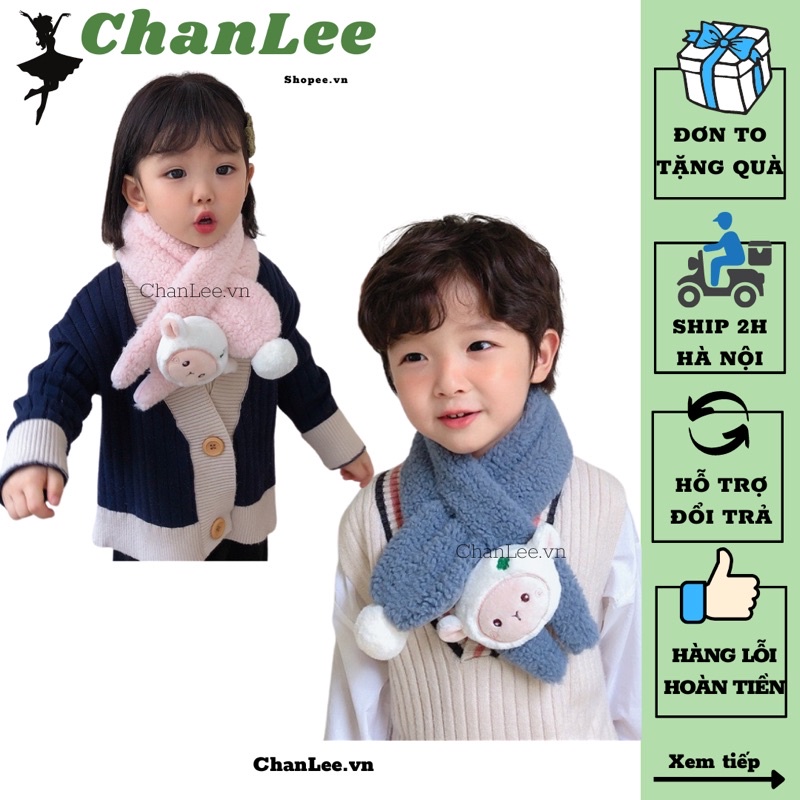 Khăn quàng cổ cho bé, Khăn choàng cho bé, chất liệu lông cừu, mềm mịn, dễ thương, phù hợp với làn da nhạy cảm của trẻ em