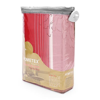 Bộ Drap Gối Cotton HOMETEX 180x200x25cm