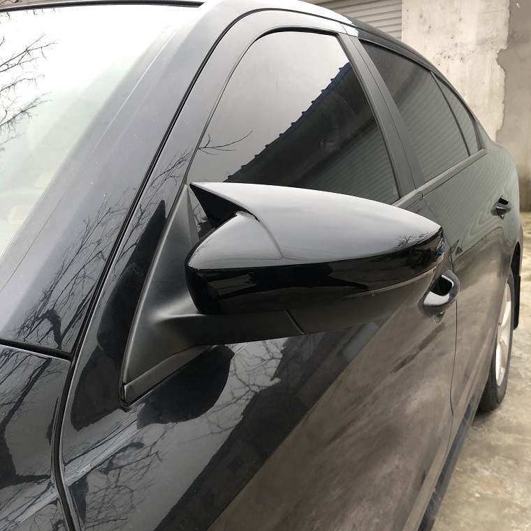 Cho Scirocco PASSAT Bọ cánh cứng 2009-2018 Màu đen Cửa bên Cánh Gương chiếu hậu Ox Horn Nắp đậy Phụ kiện ô tô