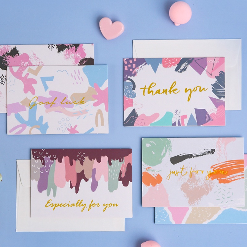 Set 6 tấm thiệp chữ Thank You sáng tạo