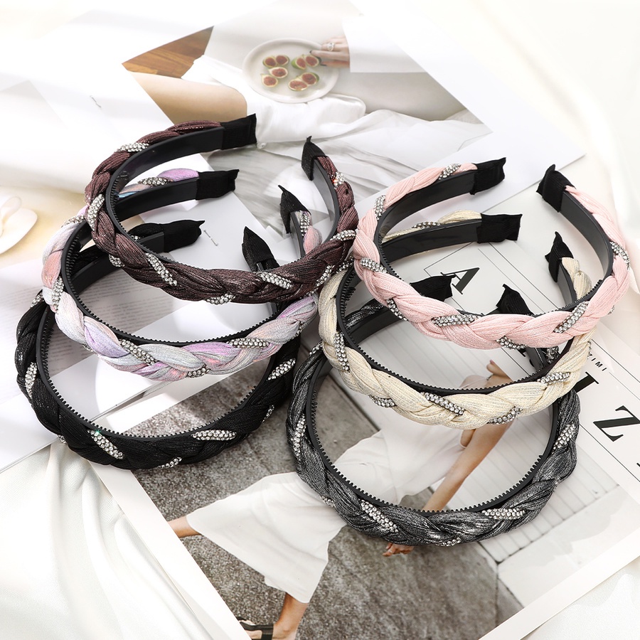 Băng đô đính đá pha lê phong cách Hàn Quốc tùy chọn màu sắc