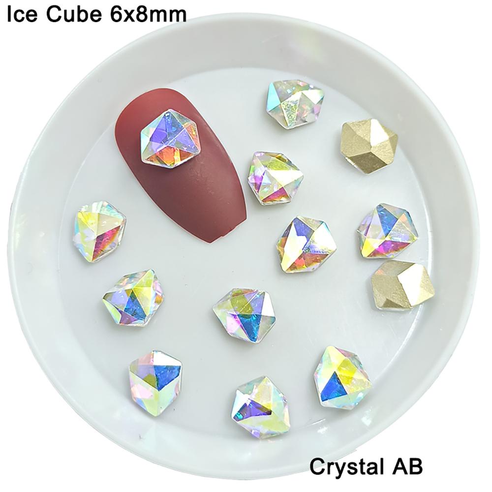 Miếng Dán Trang Trí Móng Tay Nghệ Thuật|Phụ Kiện Đáy Nhọn 6x8mm Chuyên Dụng Cho Làm Móng