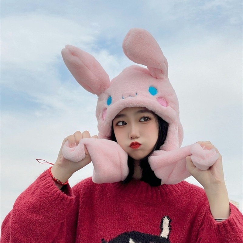 Mũ Và Khăn Choàng Cổ Nhồi Bông Hình Chú Vịt Hoạt Hình / Hổ / Cinnamoroll / Pikachu Có Thể Di Chuyển Dùng Làm Quà Tặ