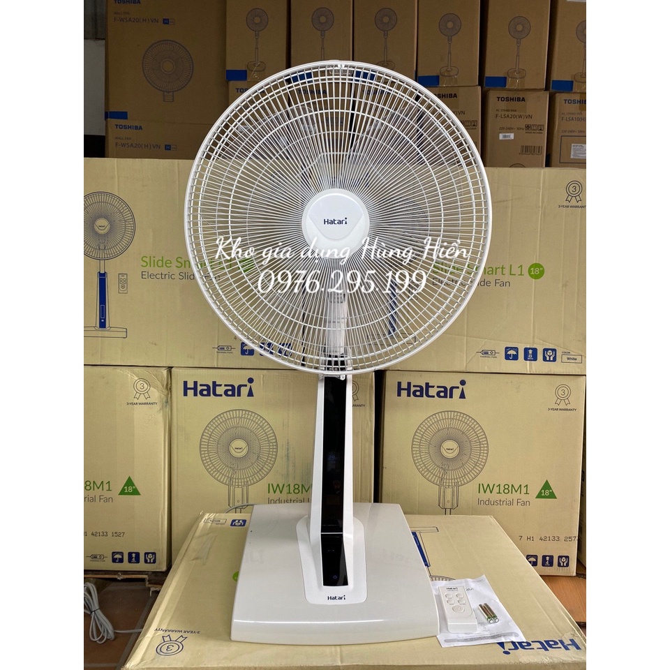 Quạt lửng Thái Lan Hatari Slide Smart L1 có Điều khiển, Cảm ứng sải cánh 450mm - Hàng chính hãng bảo hành 36 tháng