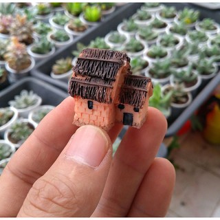 Phụ kiện trang trí tiểu cảnh: mẫu nhà rơm