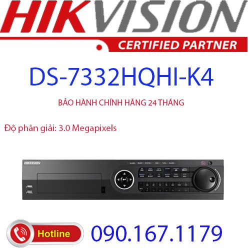 Đầu ghi hình HD-TVI 32 kênh TURBO 4.0 HIKVISION DS-7332HQHI-K4