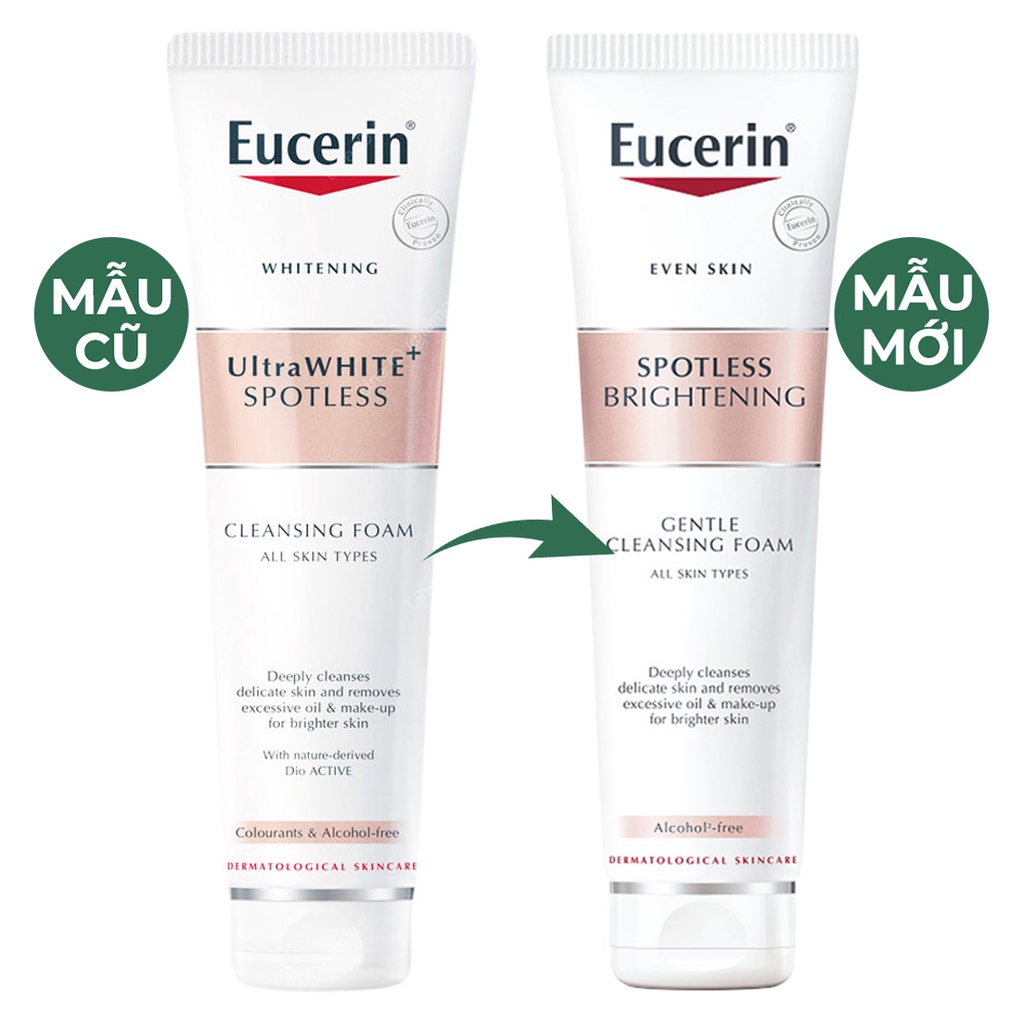 Eucerin Sữa Rửa Mặt Làm Trắng Ngừa Thâm Nám Ultra White+ Spotless Cleansing Foam 150g