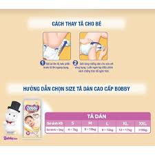 [Mã MKBC245 giảm 8% đơn 400K] Tã dán cao cấp Bobby Extra Soft Dry S74/M64/L58/XL52