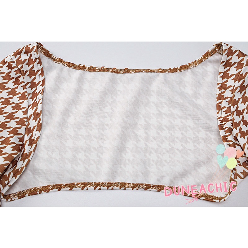 Áo Croptop Dài Tay Họa Tiết Ca Rô Ca Rô Thời Trang Dành Cho Nữ