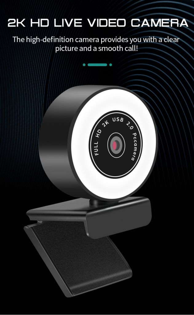 Webcam Máy Tính 1080p 2k Tự Động Lấy Nét Có Đèn Led Kèm Micro Cho Youtube Liv | BigBuy360 - bigbuy360.vn