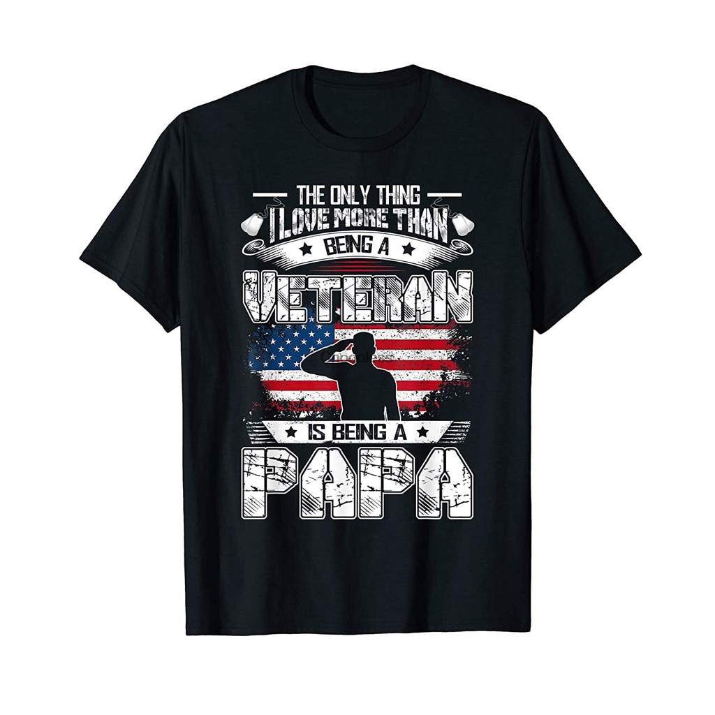 Áo Thun Mùa Hè Chất Lượng Cao Họa Tiết Manga The Only Thing I Love More Being A Veteran Papa Cho Nam
