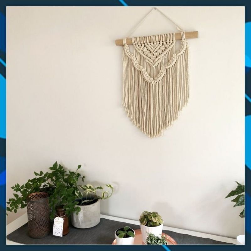 Macrame mini Treo Tường decor phòng size 30x45cm
