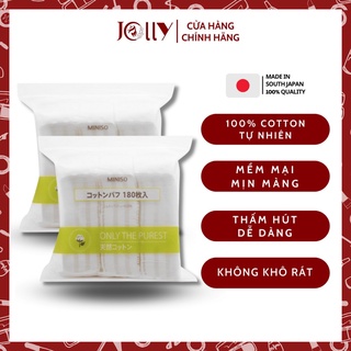 Bông Tẩy Trang Miniso 180 Miếng Nhật Bản Chính Hãng