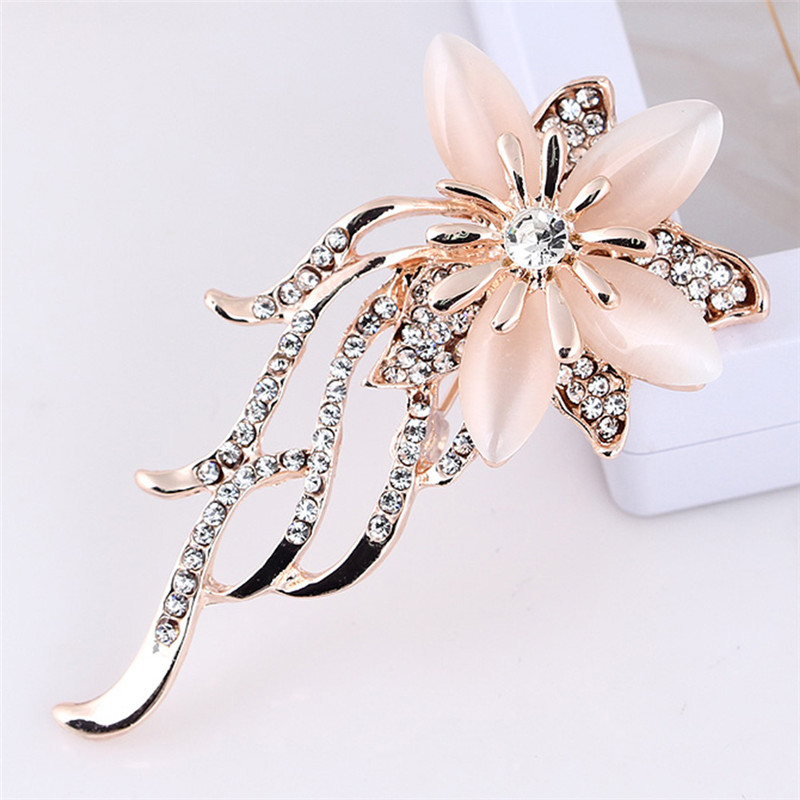 (Hàng Mới) Trâm Cài Áo Đính Đá Opal Sang Trọng