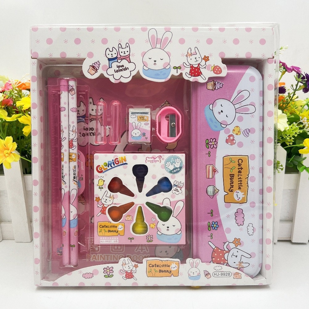Combo Bộ Dụng Cụ Học Tập Gồm 9 Món Cute Dễ Thương Cho Các Bé