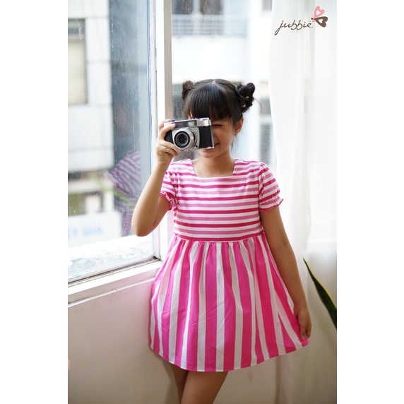 Đồ mặc nhà đầm thun cotton phối chân váy kate jubbie kids 84002