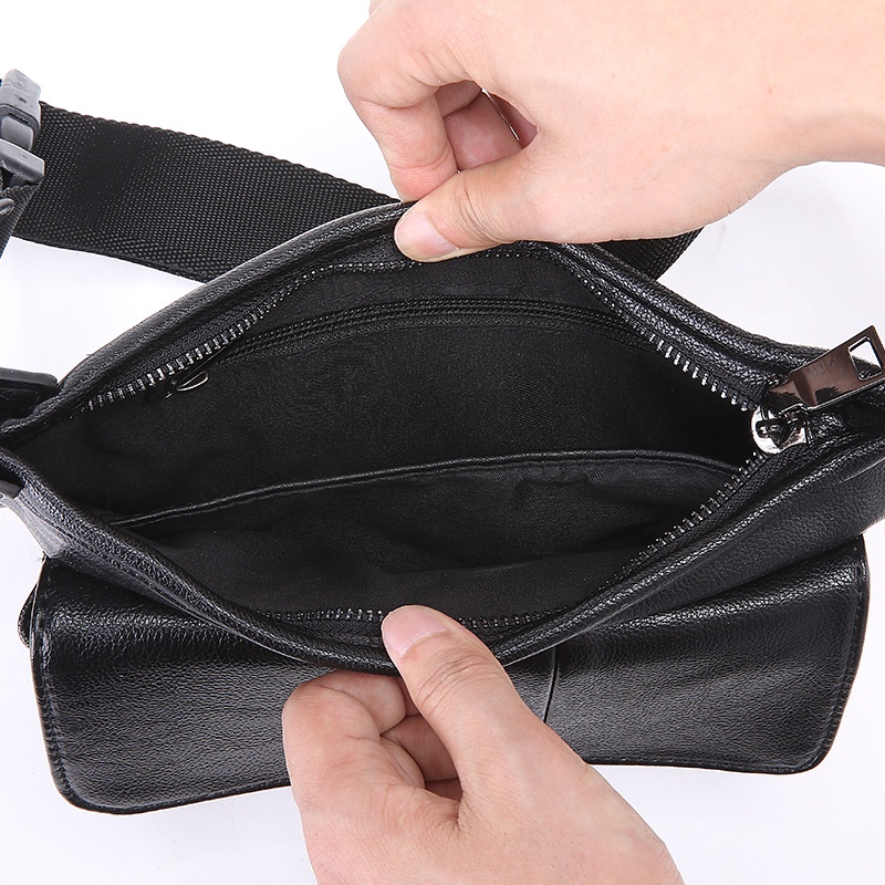 Túi Đeo Chéo Ngực Bằng Da Phong Cách Thể Thao Hàn Quốc Thời Trang Cho Nam kj077
