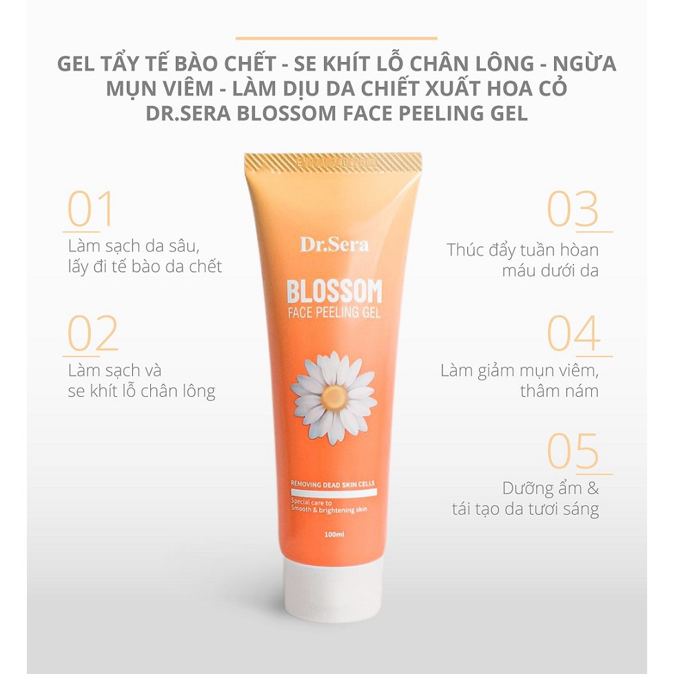 Gel tẩy da chết hoa cúc Dr.Sera Blossom Face Peeling Gel