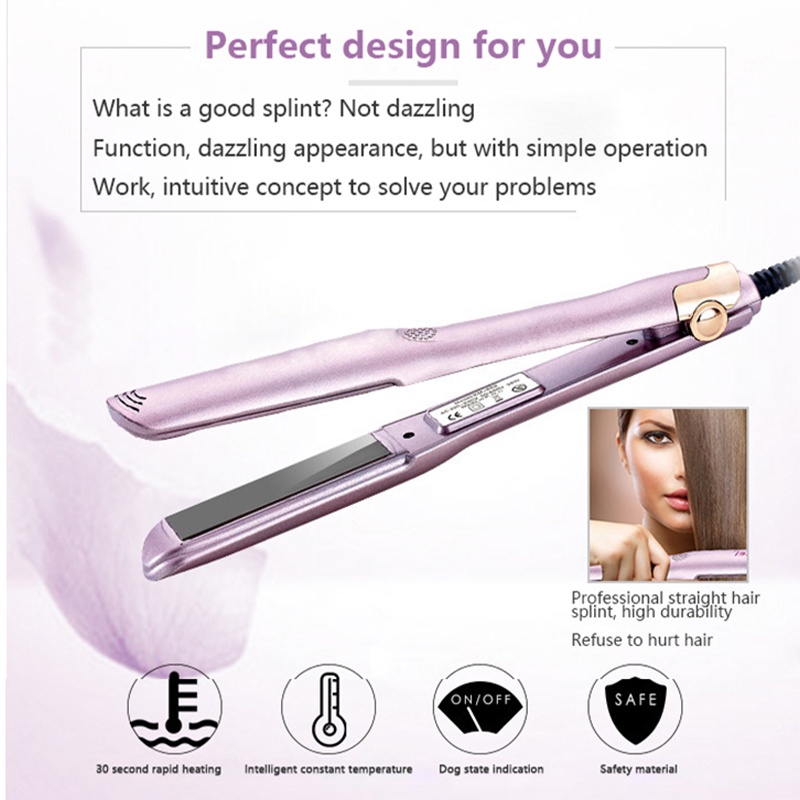 Máy duỗi uốn tóc Kemei km-852 tấm làm nóng gốm Tourmaline tạo kiểu tóc tiện lợi cho nữ