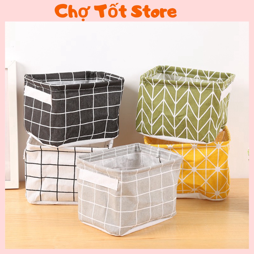 Giỏ Vải Đa Năng Đựng Đồ Cá Nhân, Văn Phòng , Giỏ Vải Vintage Để Bàn Xinh Xắn 2357 Chợ Tốt Store