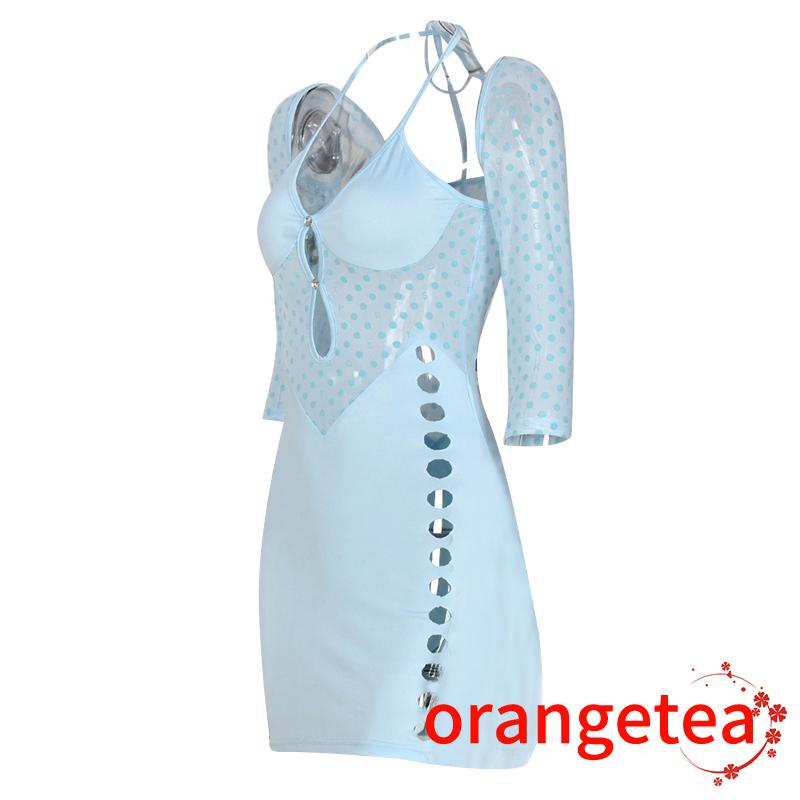 Đầm tay lửng 3/4 màu trơn thời trang cho nữ