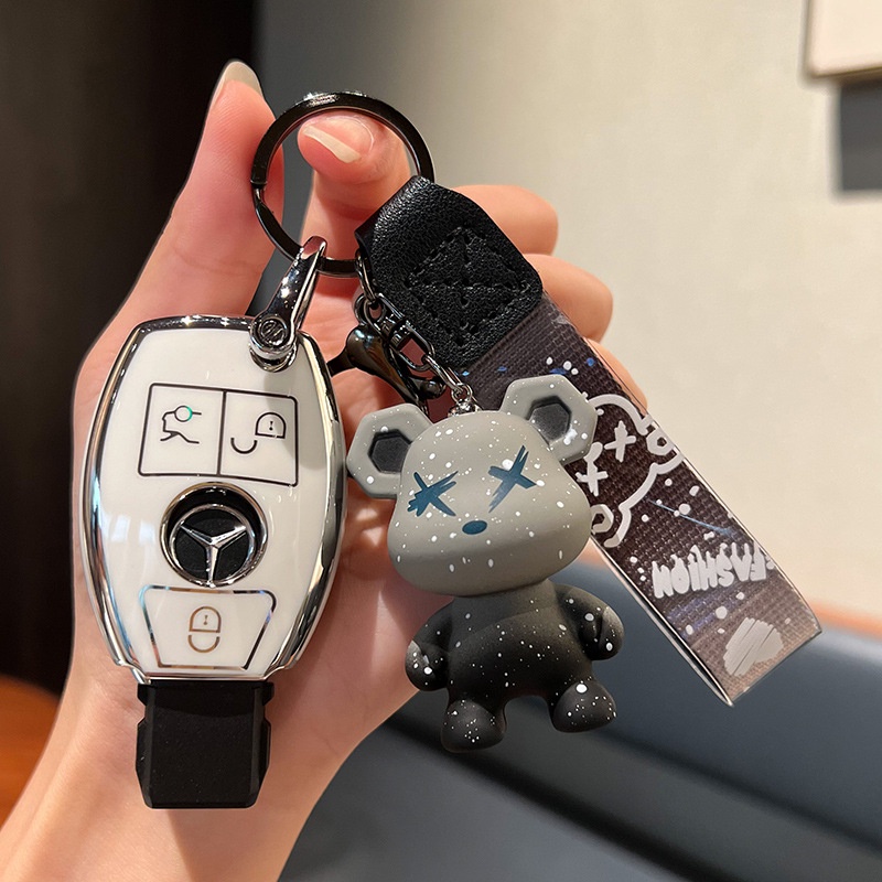 Vỏ Bọc Chìa Khóa Xe Hơi Mercedes Benz E300l C260l A200l Glc300 Buckle Gle GLA GLB Bằng Tpu