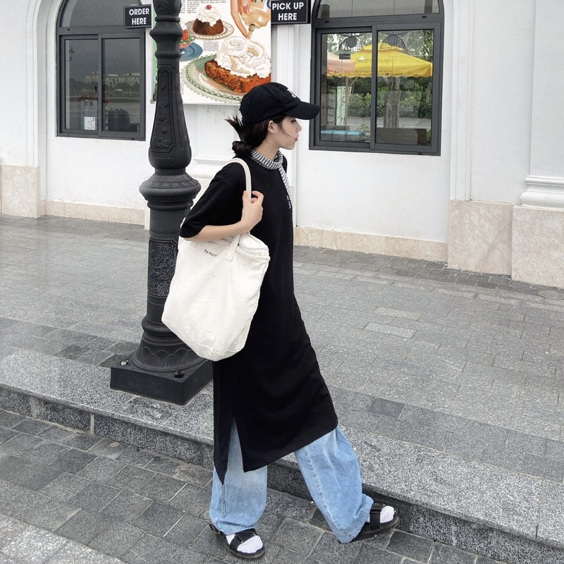 KIM - T-shirts Dress - Váy thun cotton suông