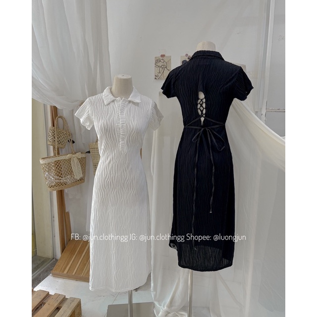 Váy polo nếp sóng đan lưng - JUNclothing