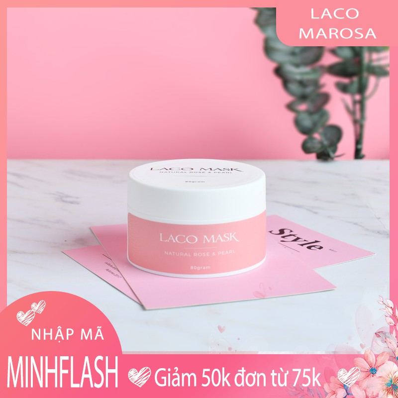 [Mã ⚡MINHFLASH⚡ giảm 50K đơn 75k] Mặt nạ dưỡng da Laco mask – Nature Rose & Pearl nuôi dưỡng làn da trắng hồng mịn màng