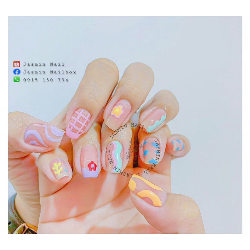 [Mã NHUQAD giảm 10% đơn 100k][NAIL BOX] Nailbox móng úp thiết kế sẵn mẫu desgin hàn quốc