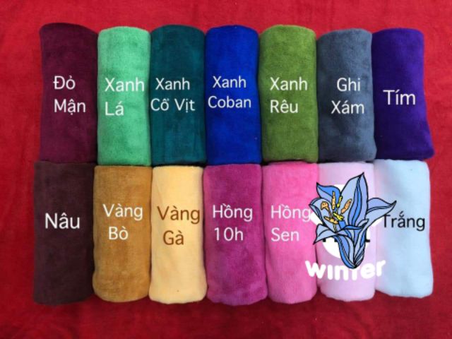 Khăn gội 35x75cm  thêu logo từ 30c ( thêu 2 ngày xong)