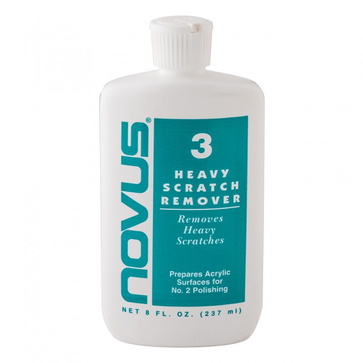 NOVUS #3 REPAIR &amp; PREPARE REMOVES HEAVY SCRATCHES AND ABRASIONS FROM MOST ACRYLIC SURFACES. 8OZ- XÓA VẾT SƯỚT TRÊN VẬT L