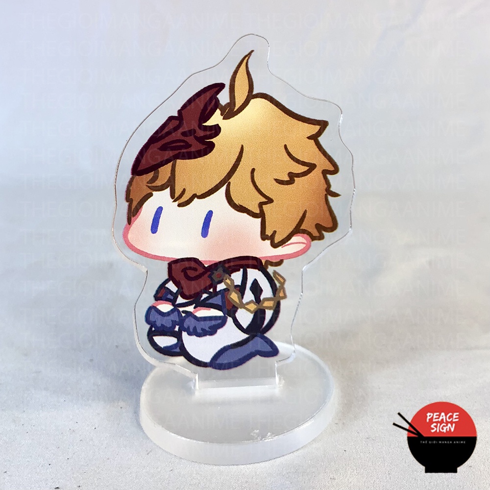 Standee mini GENSHIN IMPACT ver NGỒI mô hình game anime chibi mica trưng bày