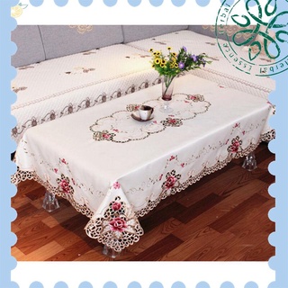 [Giảm giá thần tốc] Khăn Trải Bàn Hoạ Tiết Ren Hoa Phong Cách Đồng Quê