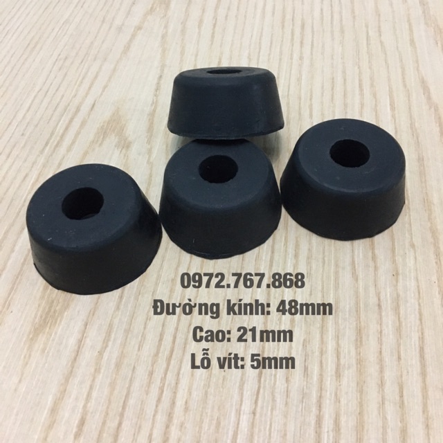 4 Chân cao su phi 48mm, cao 21mm