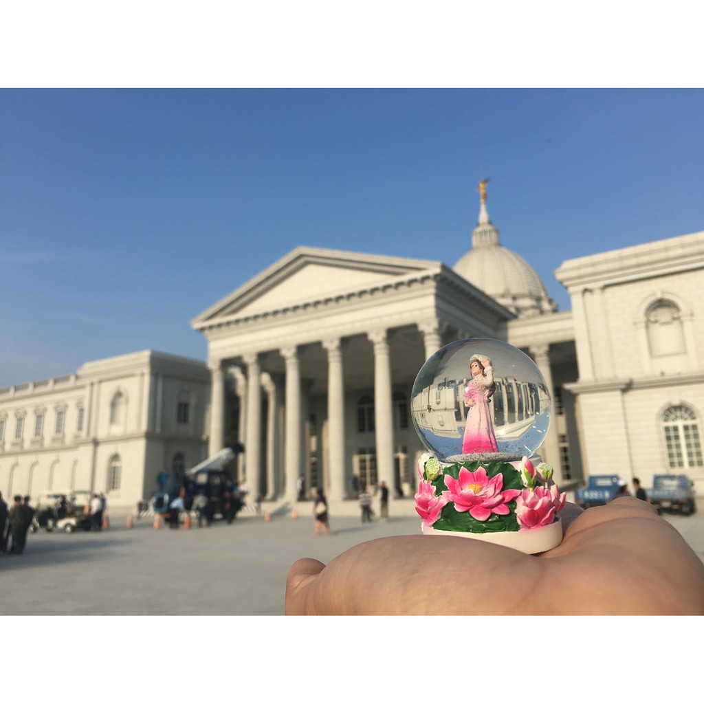 Quả Cầu Tuyết Thuỷ Tinh 4.5cm Snowglobe Saigonir - Hình Ảnh Việt Nam - Chi Tiết Sắc Nét - Quà Tặng - Quà Lưu Niệm