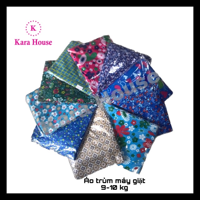 ÁO TRÙM MÁY GIẶT CỬA TRÊN / TRƯỚC KARA VẢI SIÊU DÀY SIZE TỪ 12-15KG