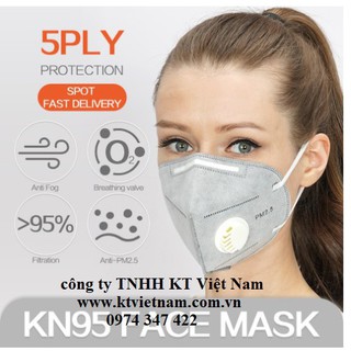KHẨU TRANG KN95 CÓ VAN THỞ