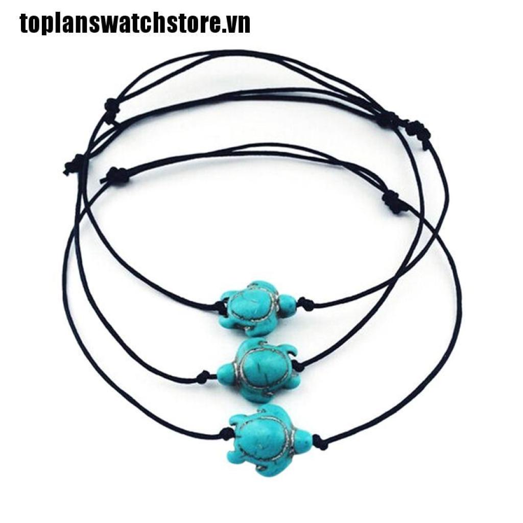 Lắc Chân Chuỗi Hạt Đá Ngọc Lam Phong Cách Boho Thời Trang Cho Nữ