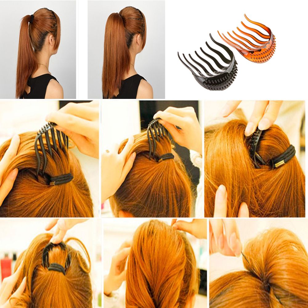 ERICH 1pc Comb Tips Volume Inserts Ponytail Hair Clip New Durable Practical Hot Sale Bumpits Bouffant/Multicolor