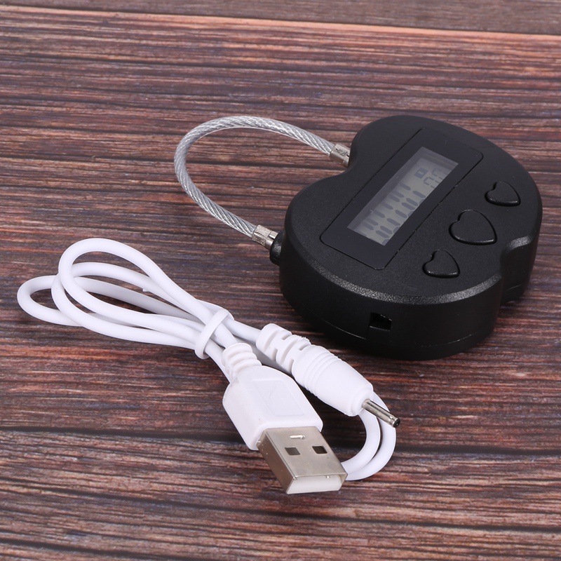 Đồng Hồ Hẹn Giờ Điện Tử Thông Minh Màn Hình LCD Chống Thấm Nước Sạc USB Tiện Dụng Mang Theo Du Lịch