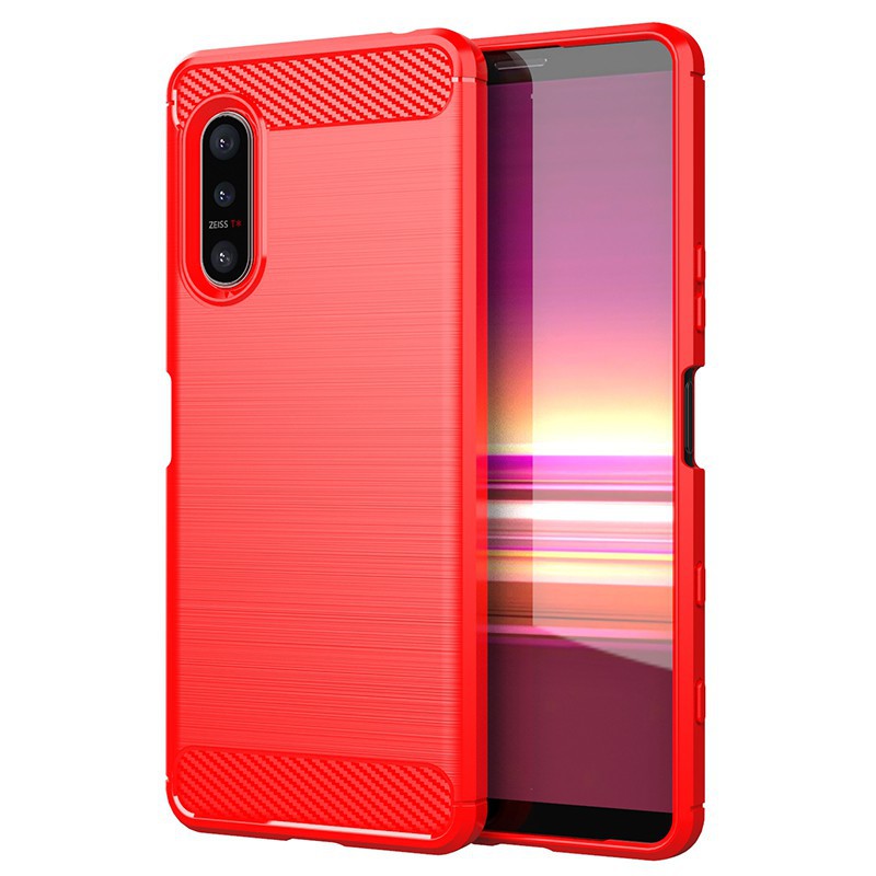 Sony Xperia 10 III Phone Case Sony 1 III / Sony 5/1/10 II Sony XZ1 XZ2 XZ3 XZ2 XZ3 XZ1 Compact / Sony XA2 Ultra TPU Silicone Brushed Carbon Fiber Back Cover