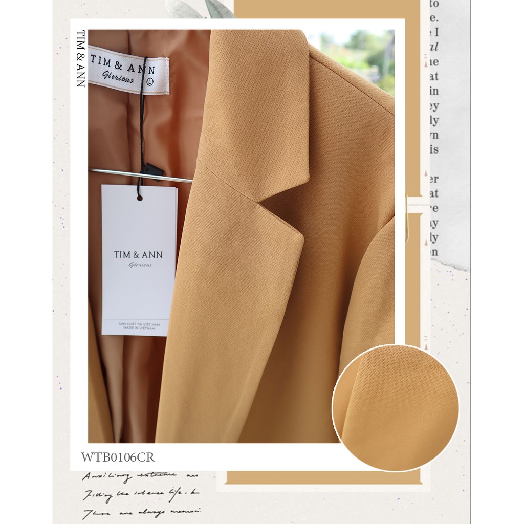 Áo Blazer Nữ  2 Lớp Dáng Suông - Màu Nâu 0106CR - Thời Trang Nữ Tim & Ann | BigBuy360 - bigbuy360.vn