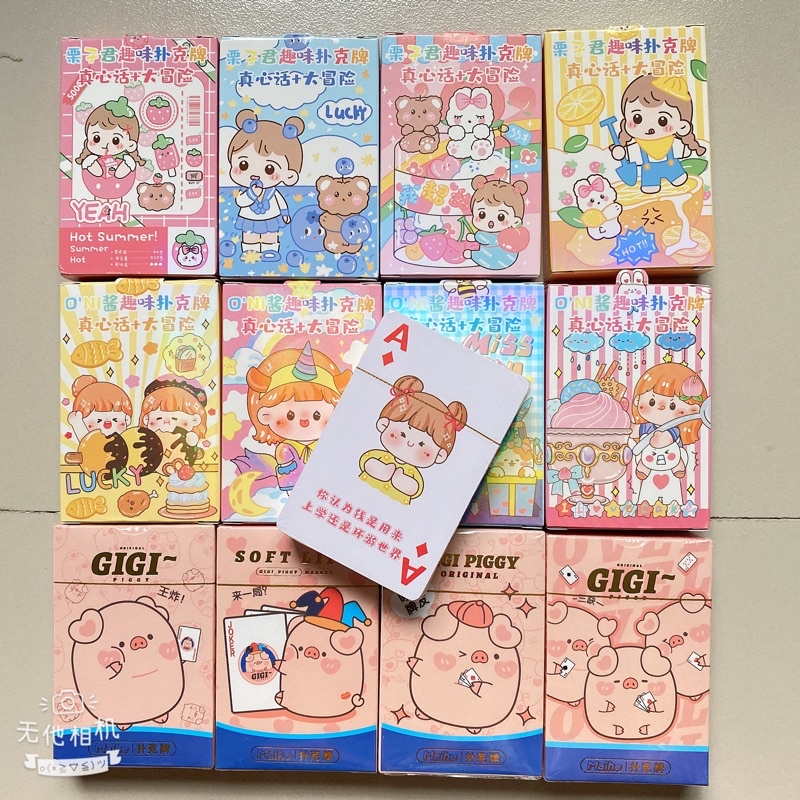 Bộ Bài Tây Hoạt Hình Dễ Thương Poker 52 Lá chất liệu giấy dày.